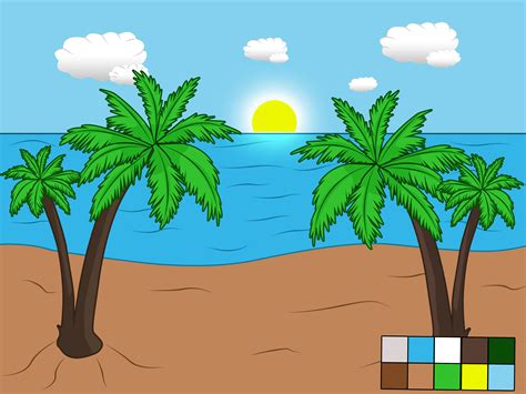 dibujos de playas faciles|como dibujar una playa facil.